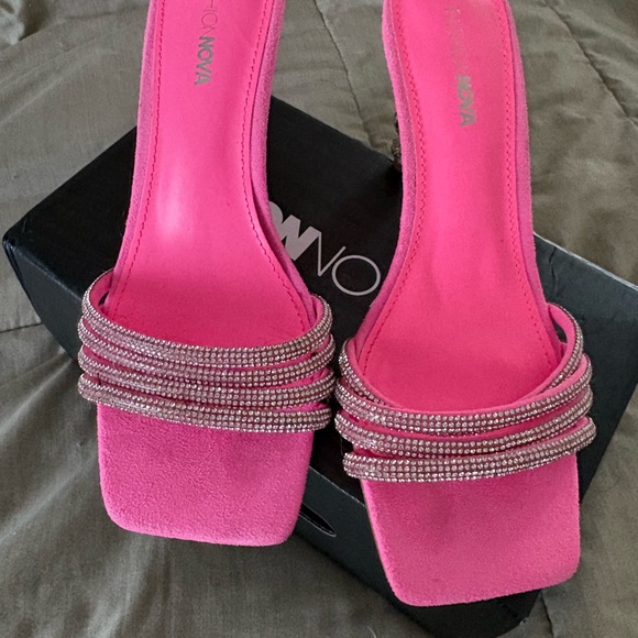 Hot Pink Rhinestone Heels - Picture 3 of 4